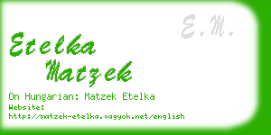 etelka matzek business card